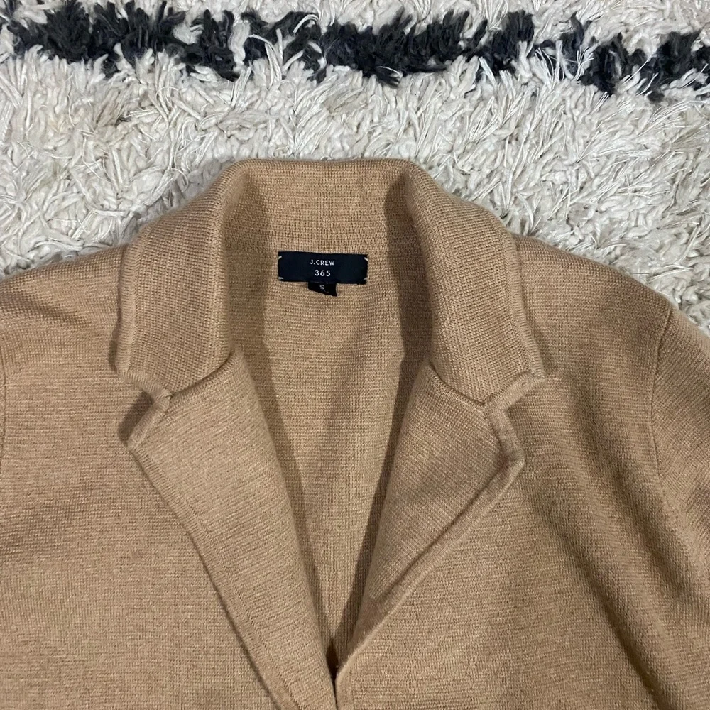 J.Crew 365 Sophia Camel Color Merino Wool Sweater Blazer - Picture 7 of 10